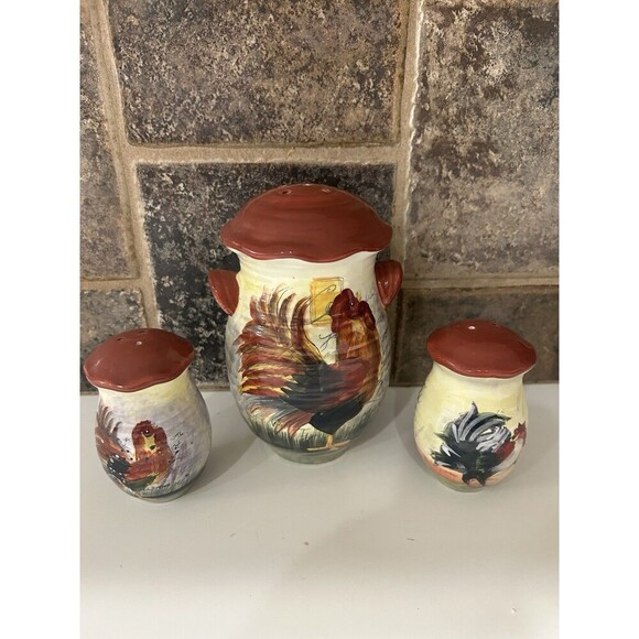 Susan Winget Salt, Pepper and Cheese Shaker In Mushroom Shape - Picture 1 of 7